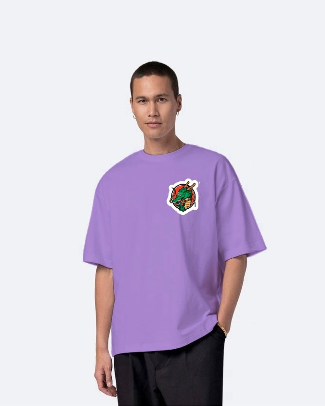 Dragon Goku Purple Urban Oversized T-Shirt for Men