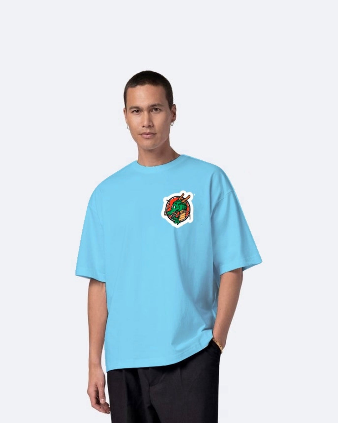 Dragon Goku Blue Urban Oversized T-Shirt for Men