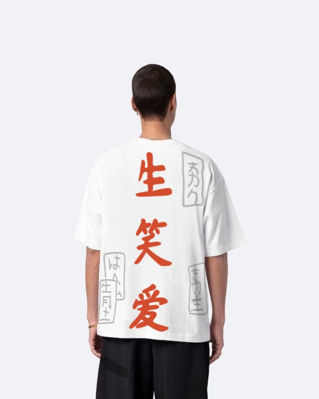 Robot White Urban Oversized T-Shirt for Men