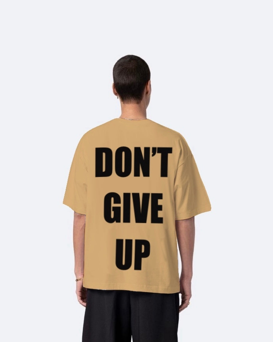 Tom Beige Urban Oversized T-Shirt for Men