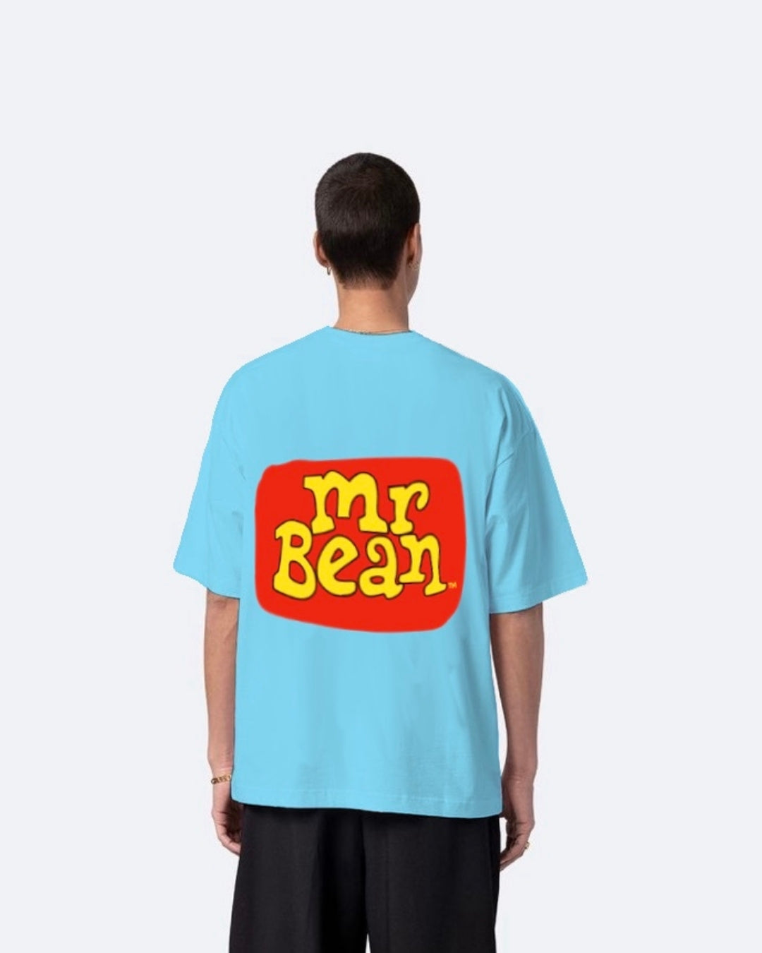 Mr Bean Blue Urban Oversized T-Shirt for Men