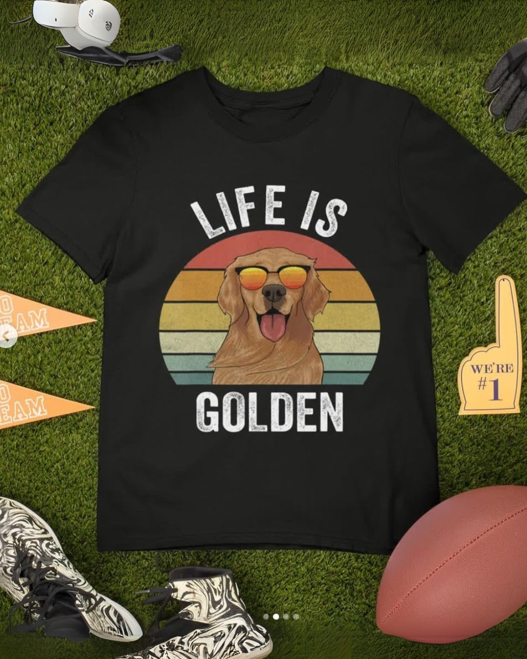 Life is Golden Unisex Exclusive Oversized Tee - Black(*)