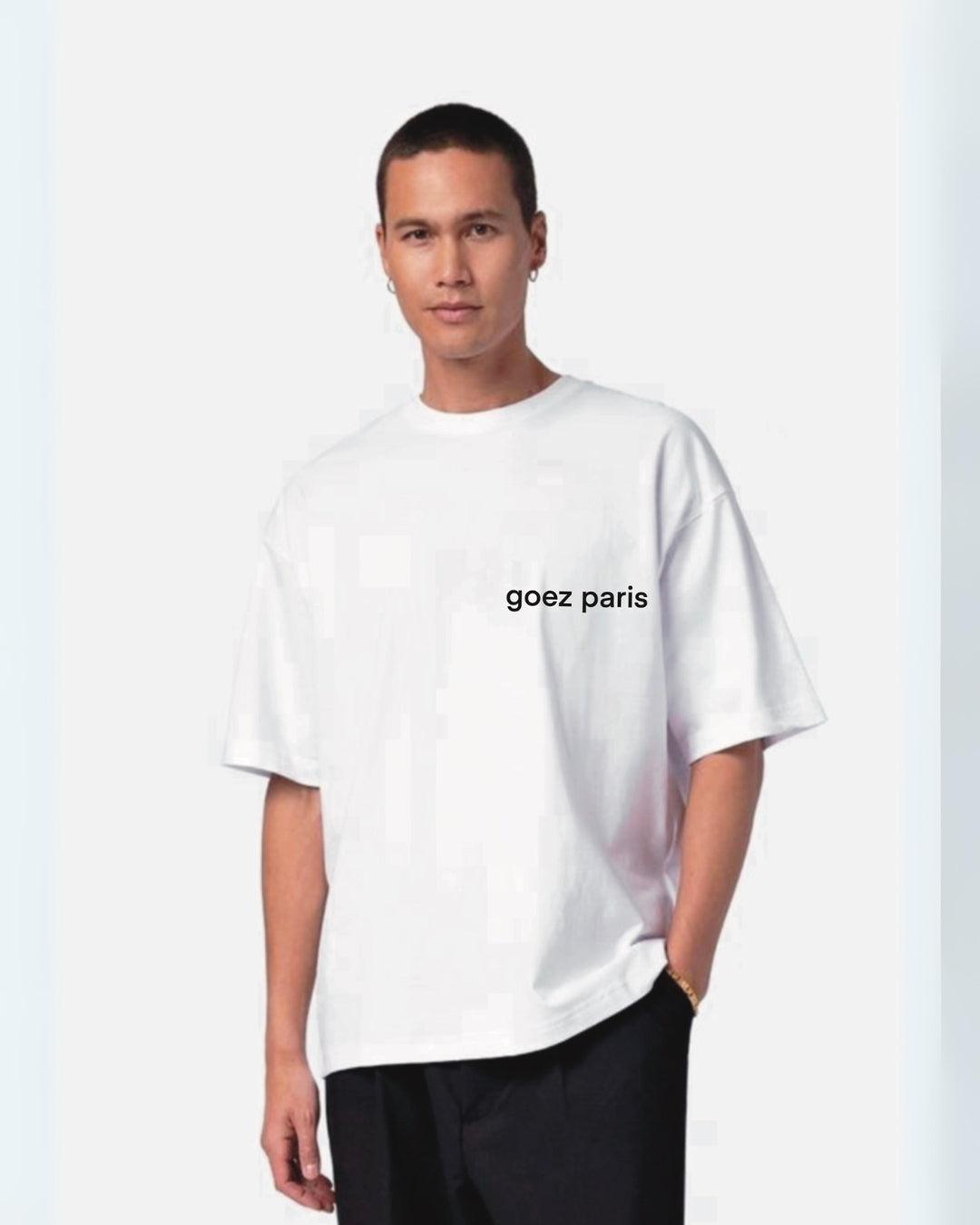 Paradise Club White Urban Oversized T-Shirt for Men