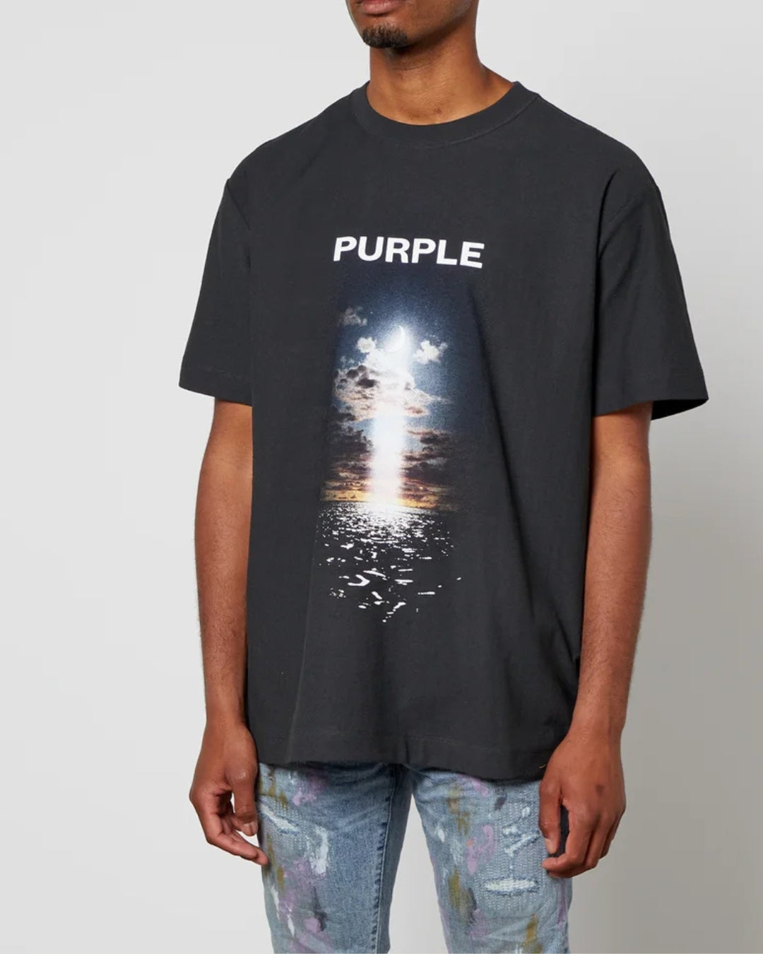 Shubman Gill Purple Unisex Exclusive Oversized Tee - Black