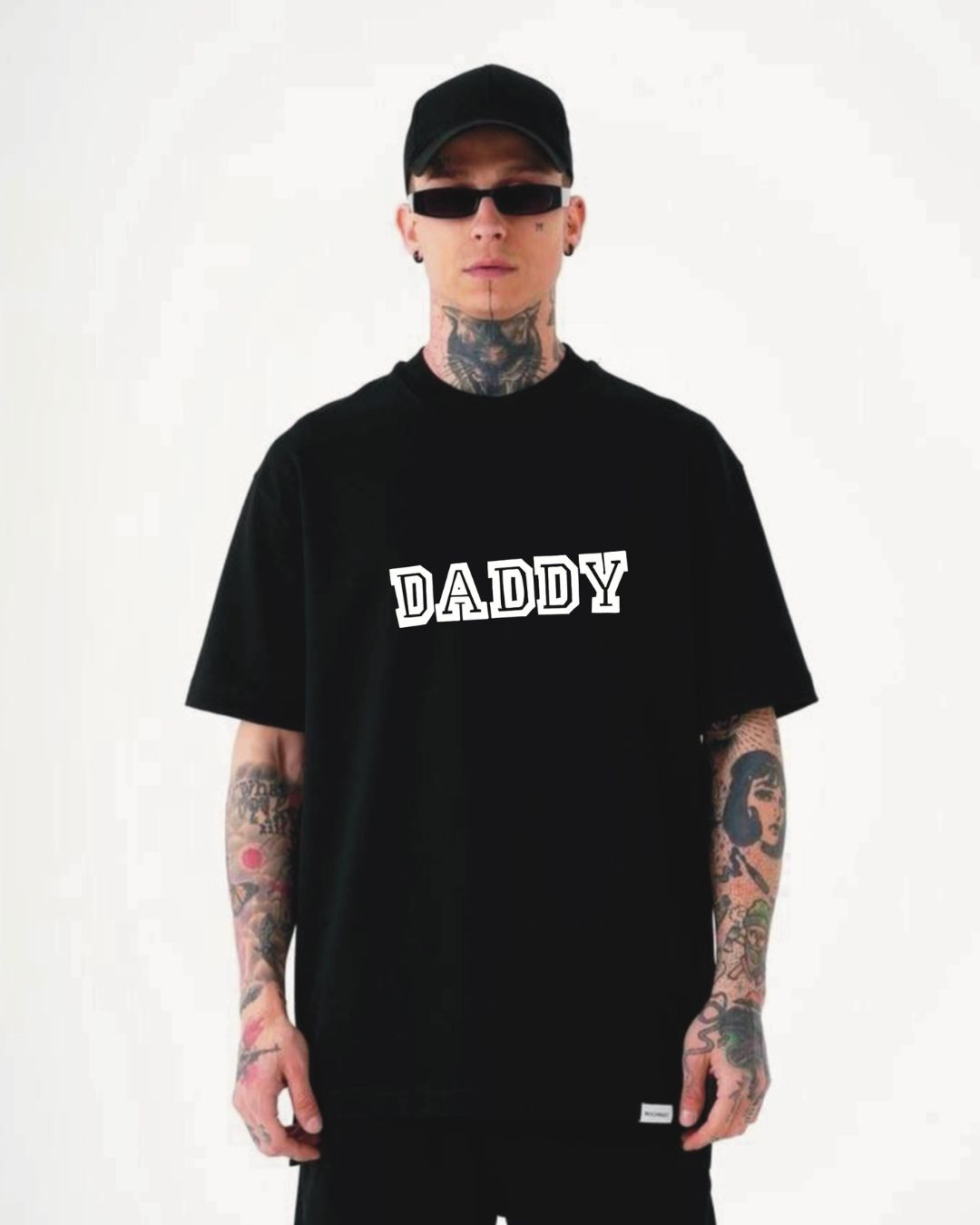 Daddy Mask Unisex Exclusive Oversized Tee - Black