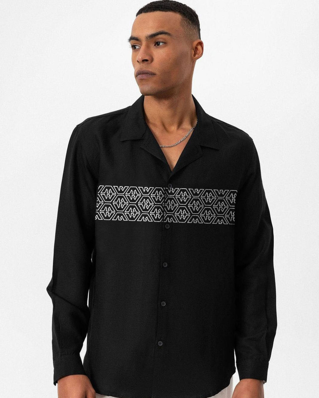Armani Full Sleeve Black Oversized Knitted Shirt(*)