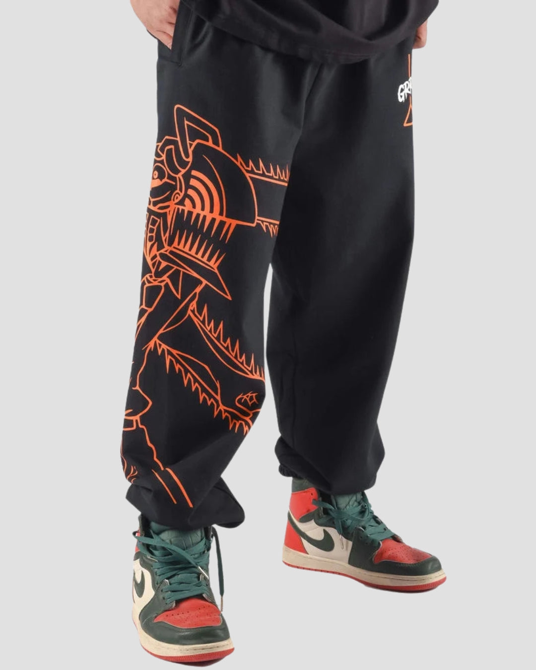 Men's Designer Black Cotton Pant - Chain Reaper(*)
