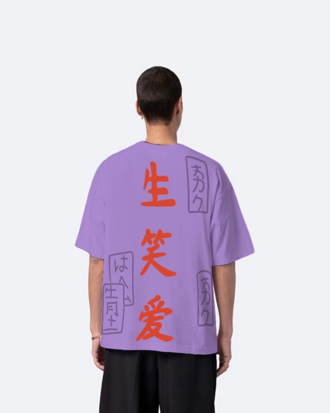 Robot Purple Urban Oversized T-Shirt for Men