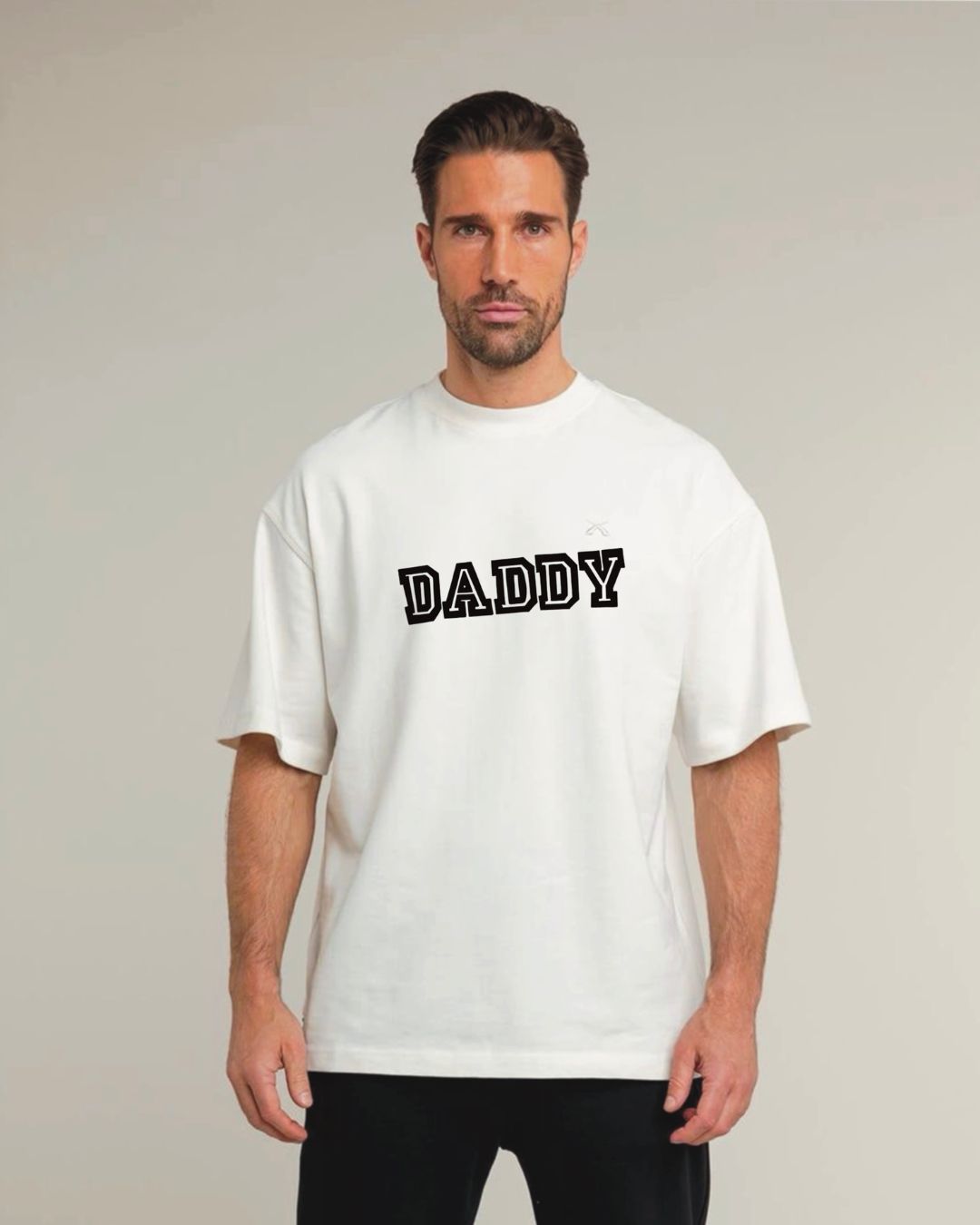 Daddy Mask Unisex Exclusive Oversized Tee - White
