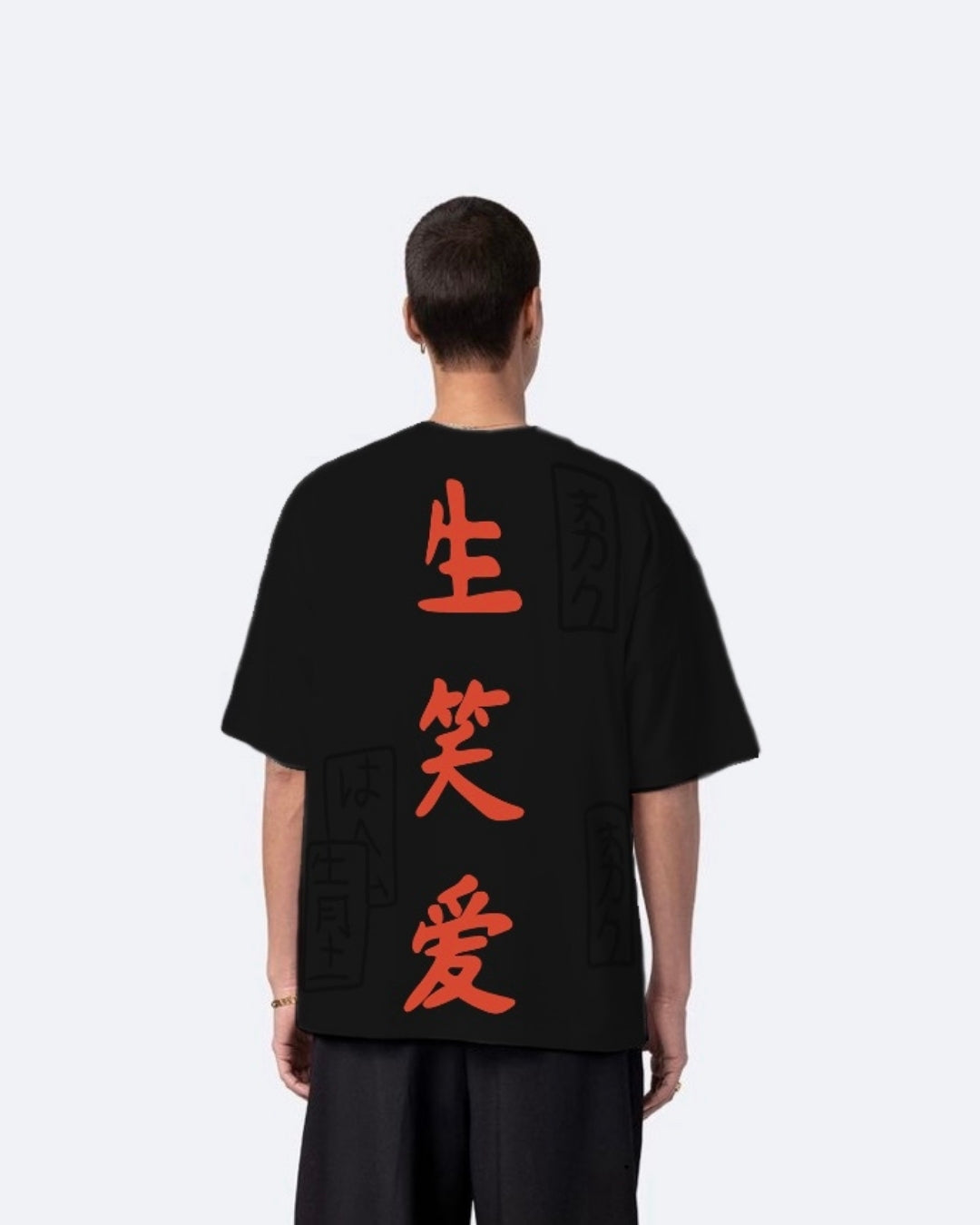 Robot Black Urban Oversized T-Shirt for Men