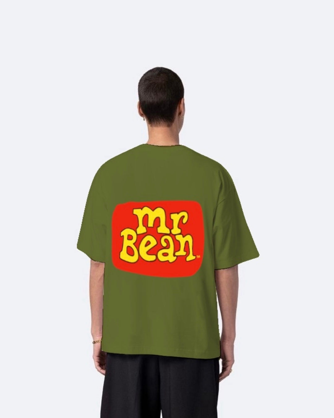 Mr Bean Olive Urban Oversized T-Shirt for Men