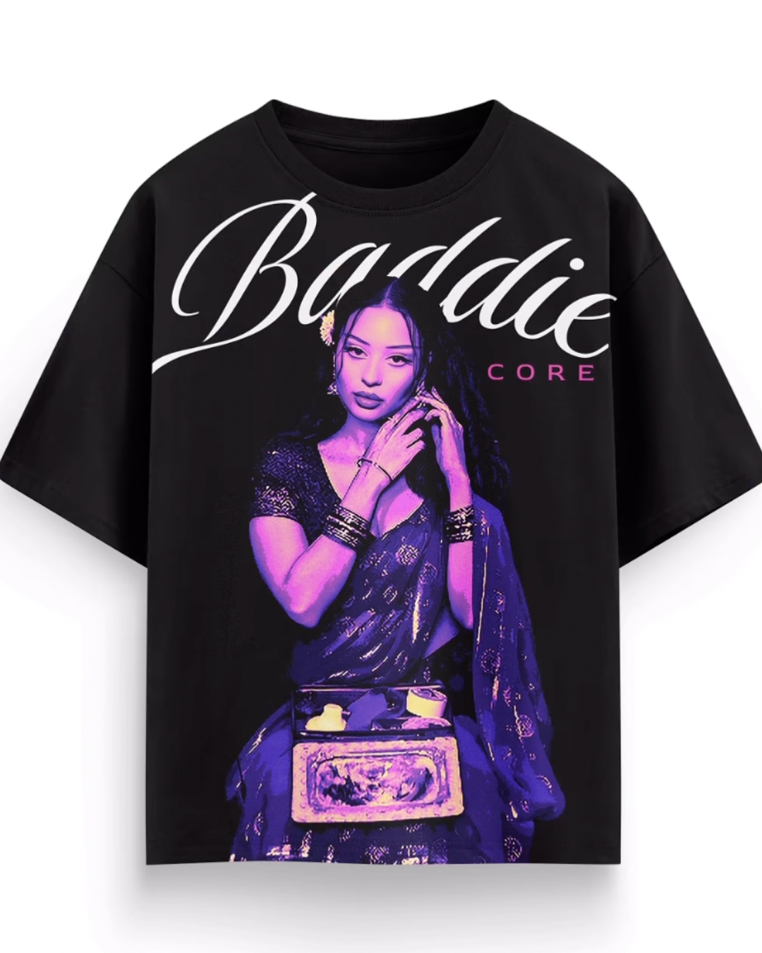 Baddie core Unisex Exclusive Oversized Tee - Black