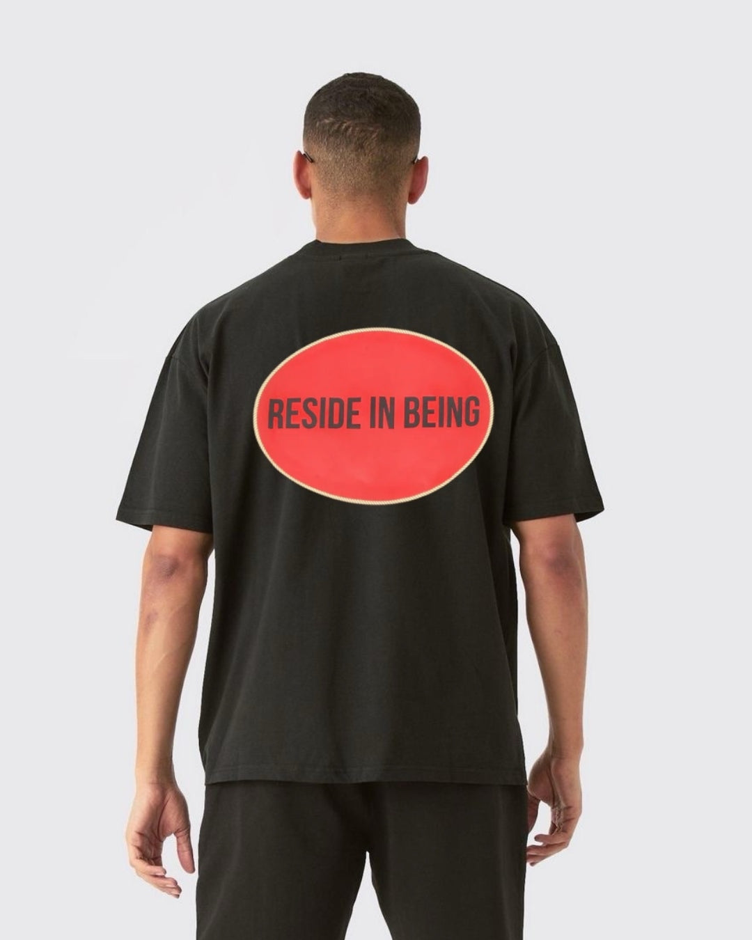 Reside in Being Unisex Exclusive Oversized Tee - Black