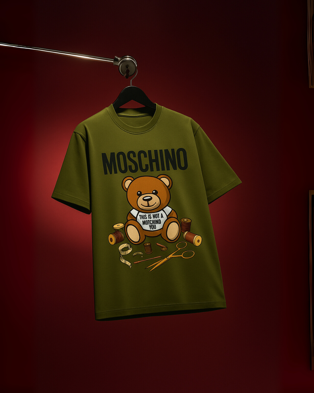 POLO BEAR (RED), MOSCHINO (OLIVE) TEE COMBO OF 2(*)