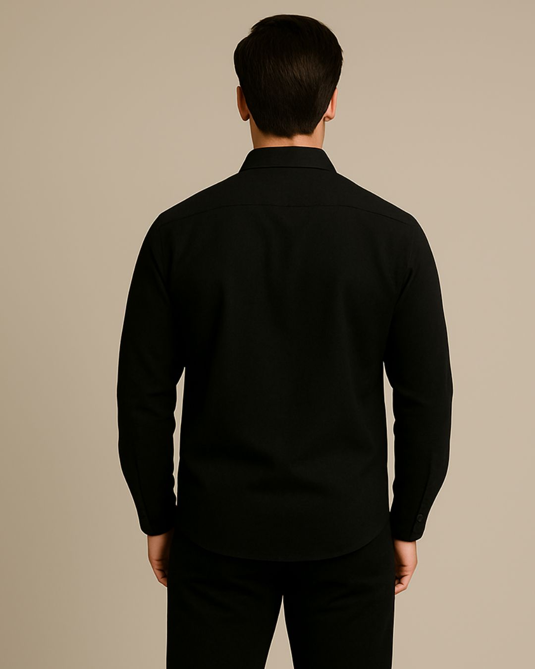 MEN'S GOLD VERSAACE FULL SLEEVE BLACK SHIRT