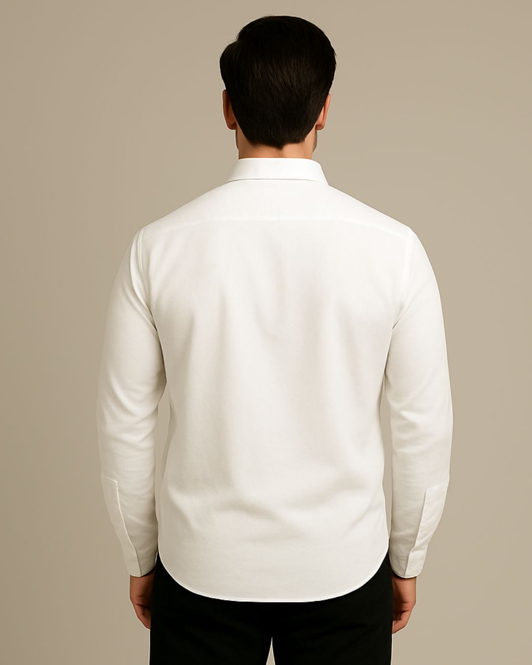 MEN'S GOLD VERSAACE FULL SLEEVE WHITE SHIRT