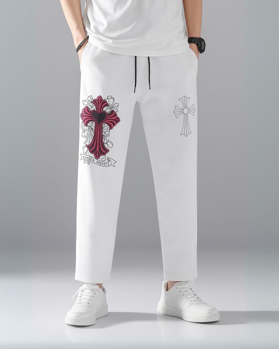 MEN'S HOLY EDGE WHITE COTTON PANTS