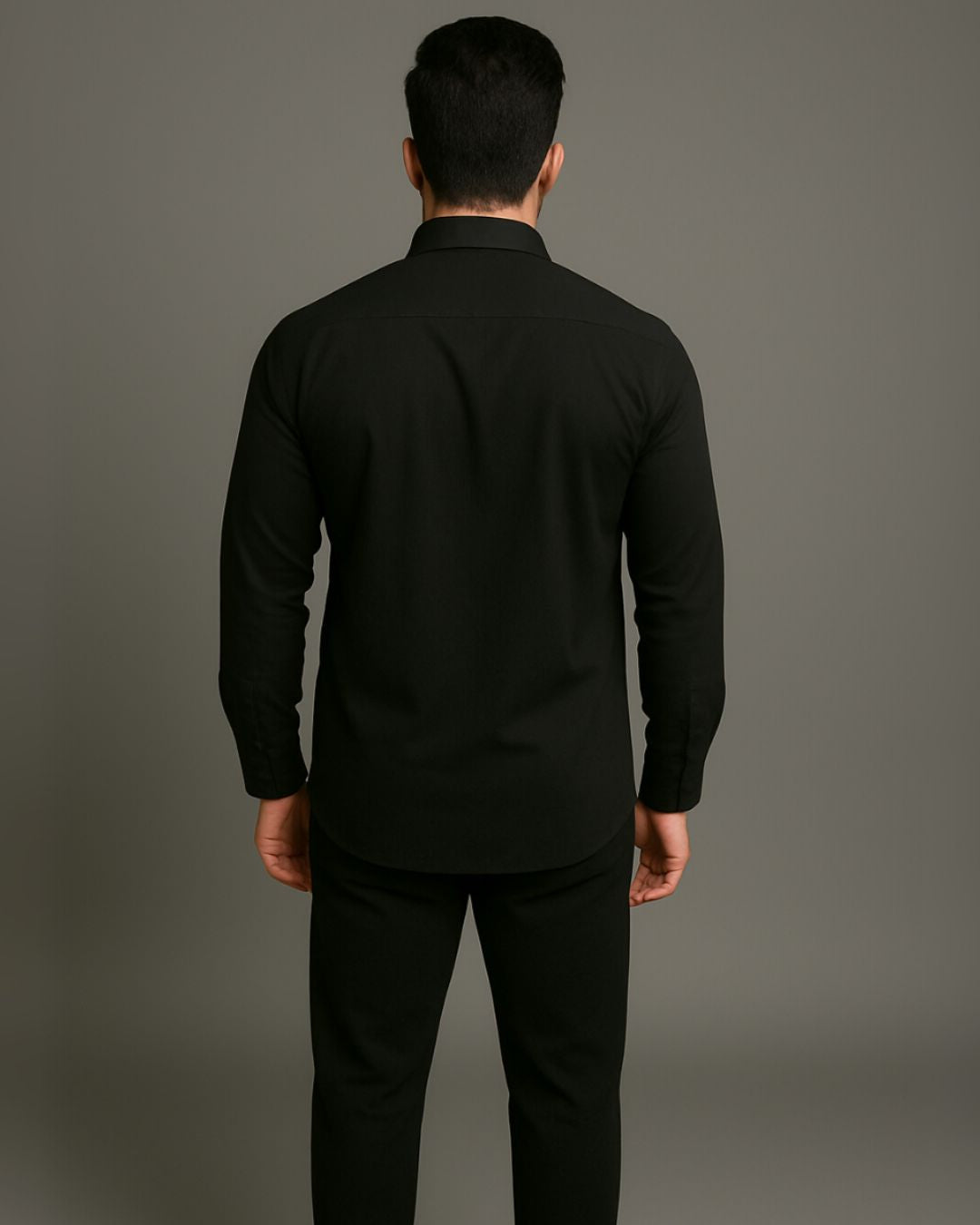 MEN'S ALPHA AX FULL SLEEVE BLACK SHIRT