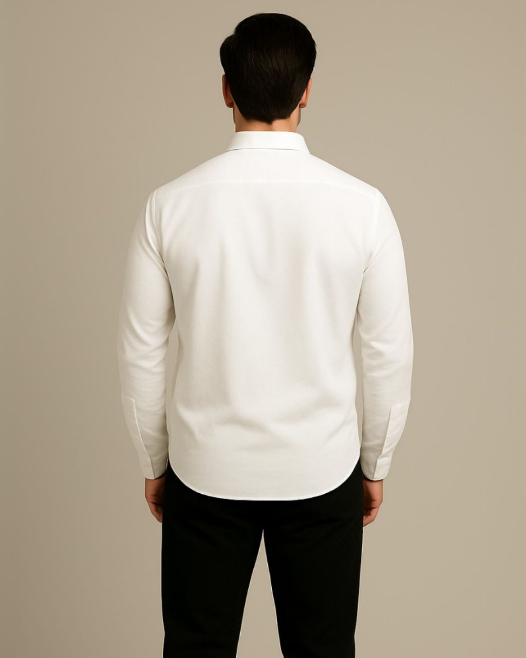MEN'S AX CORE RING FULL SLEEVE WHITE SHIRT