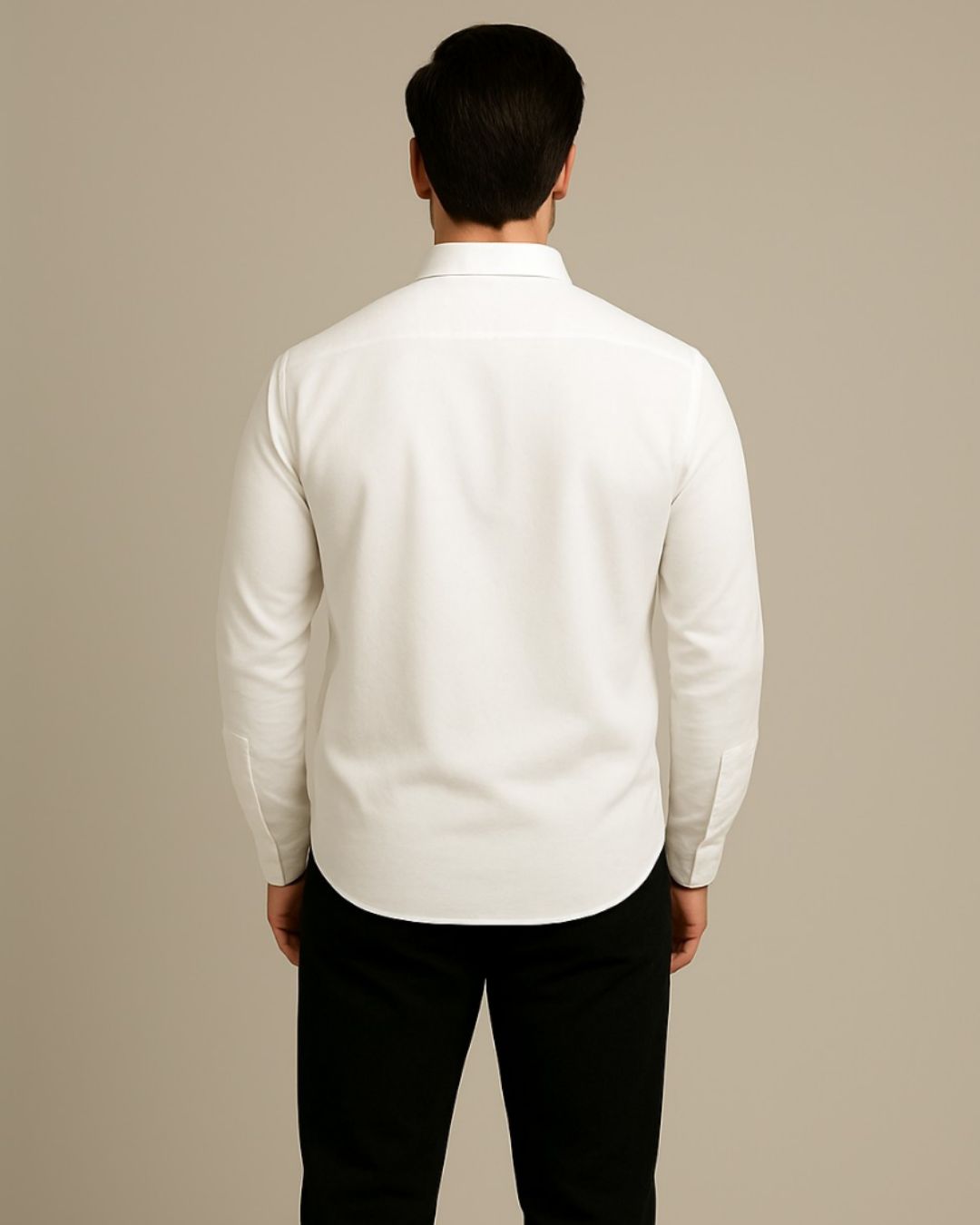 MEN'S CODED BALMAIN FULL SLEEVE WHITE SHIRT