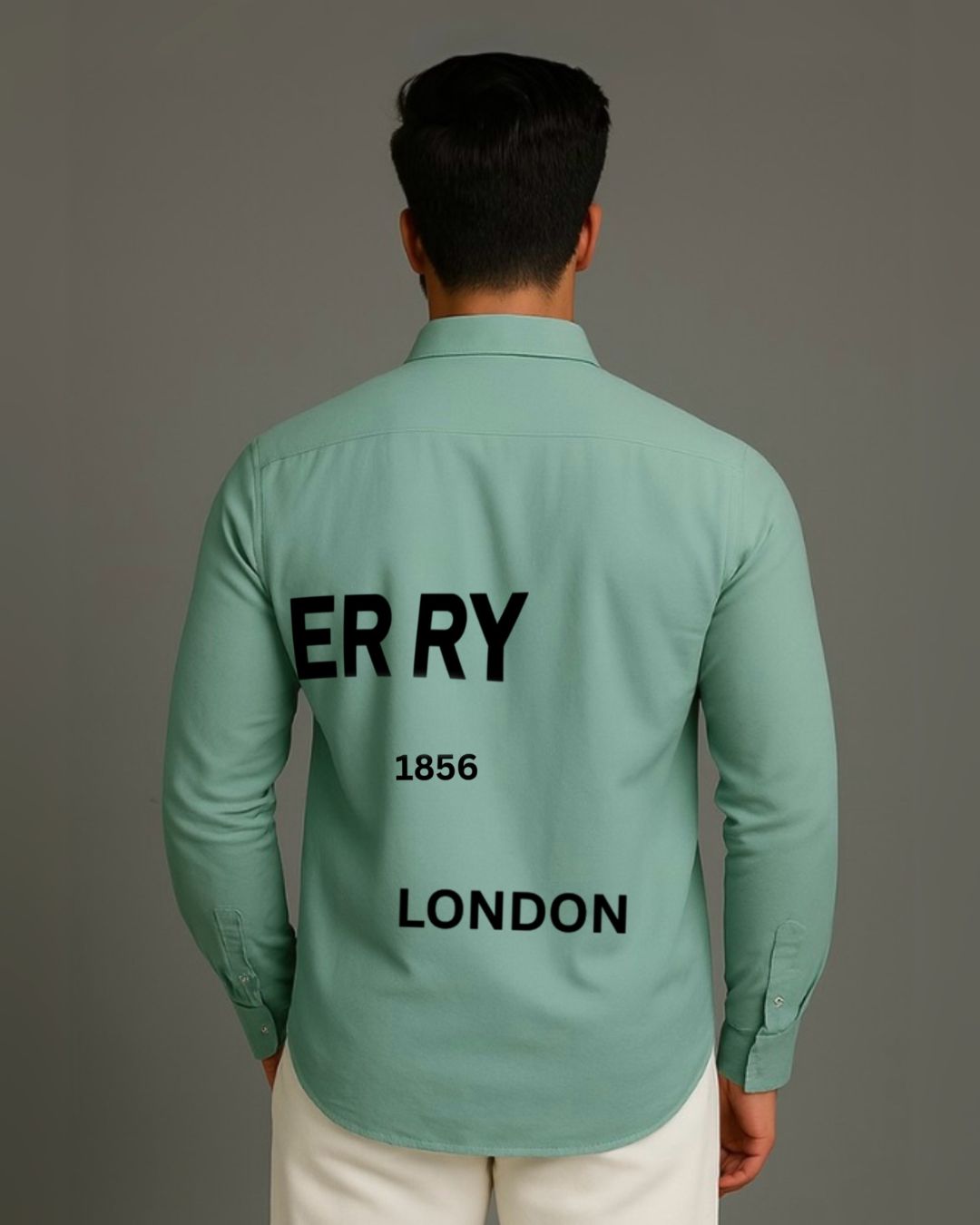 MEN'S ESTABLISH LONDON FULL SLEEVE GREEN SHIRT (*)