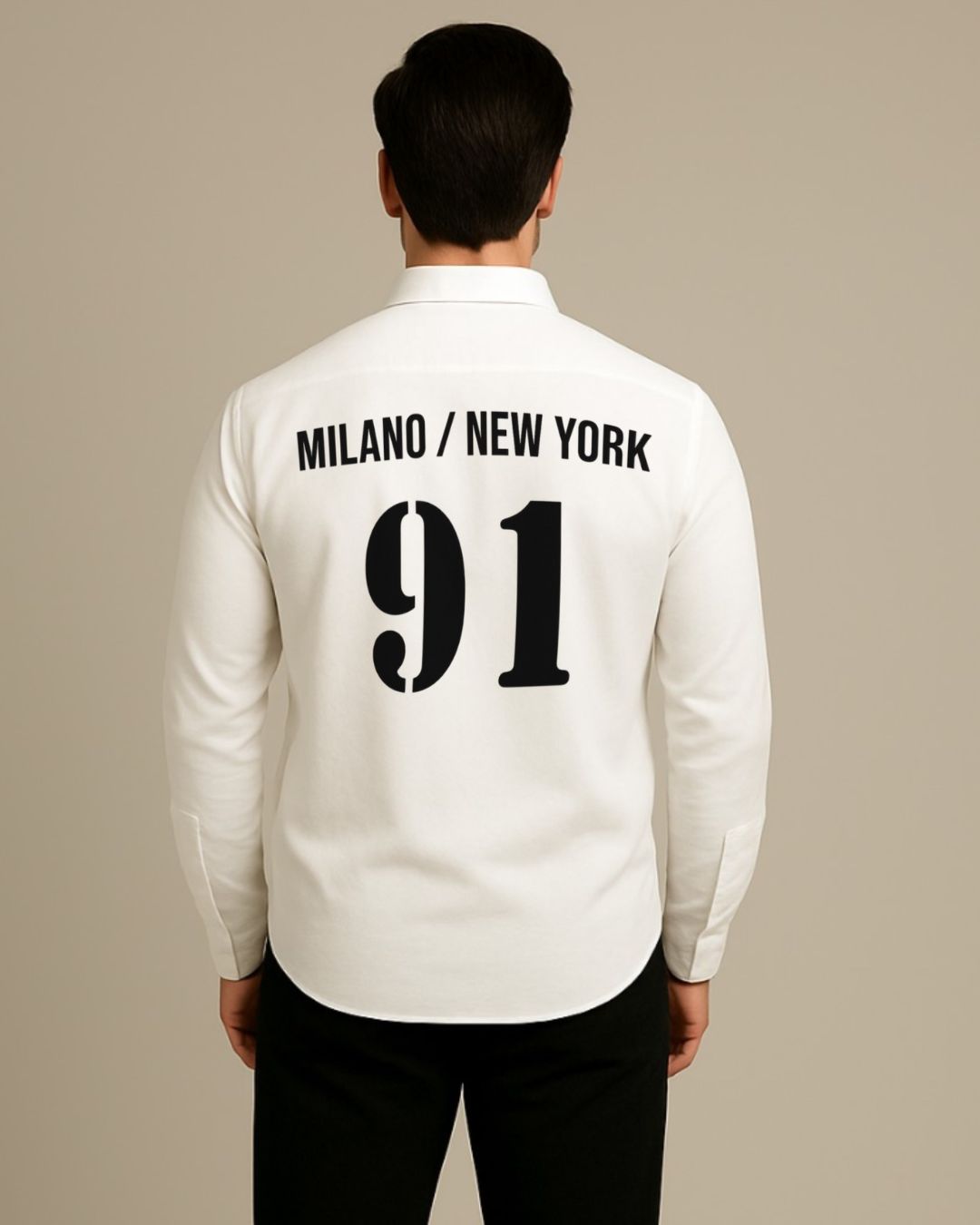 MEN'S EXCHANGE 1991 FULL SLEEVE WHITE SHIRT