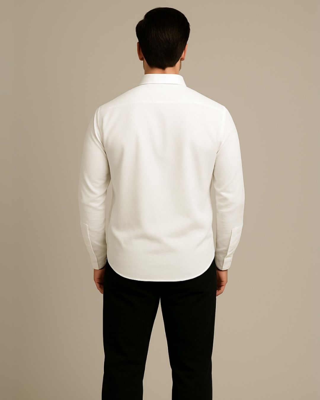 MEN'S GUCCI GRID FULL SLEEVE WHITE SHIRT