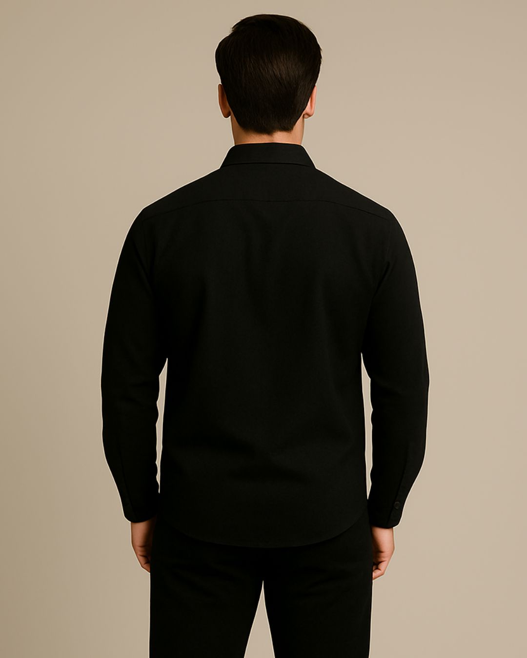 MEN'S TOMMY HILLS FULL SLEEVE BLACK SHIRT