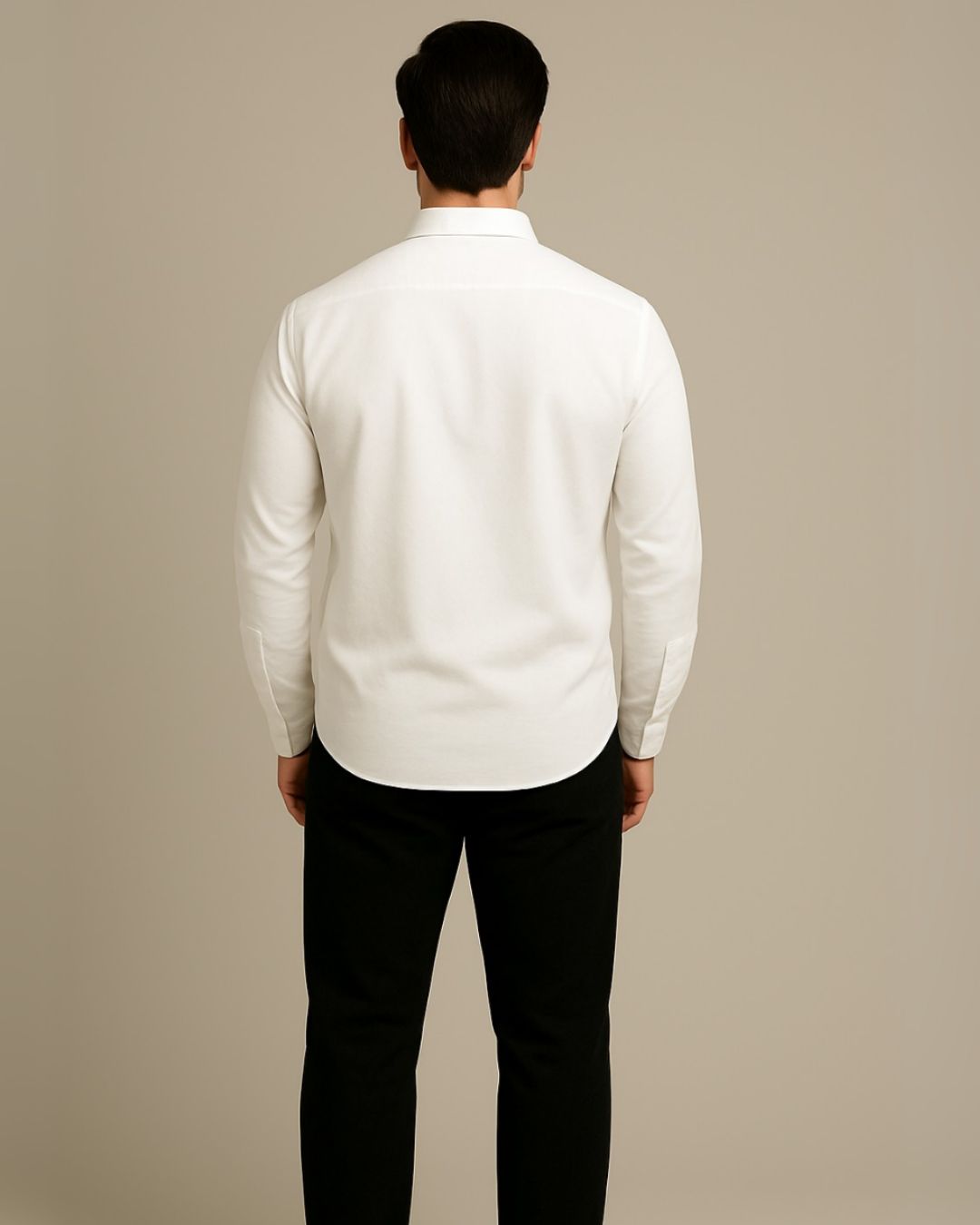 MEN'S TOMMY ICON FULL SLEEVE WHITE SHIRT