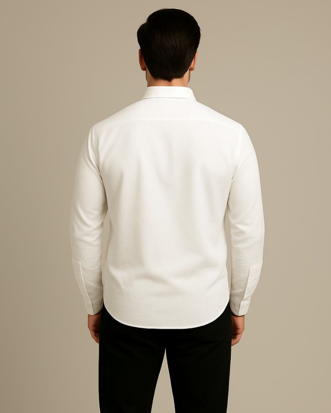 MEN'S YOU ME FULL SLEEVE WHITE SHIRT