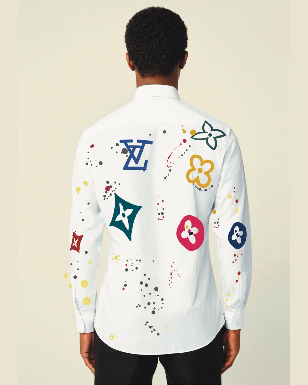 Splash Mode White full Shirt