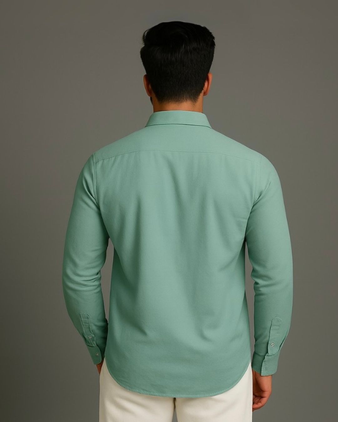 MEN'S BALMAIN PARIS FULL SLEEVE GREEN SHIRT(*)