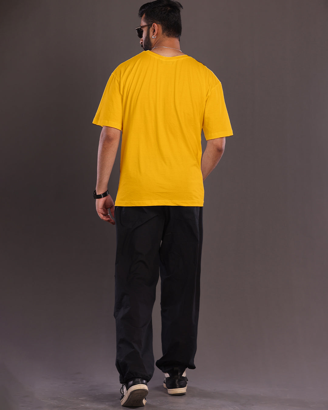 Men's Diljeet Oversized Co-Ord Set - Yellow and Black