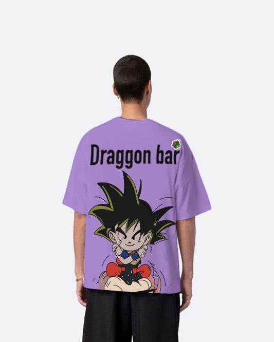Dragon Goku Purple Urban Oversized T-Shirt for Men