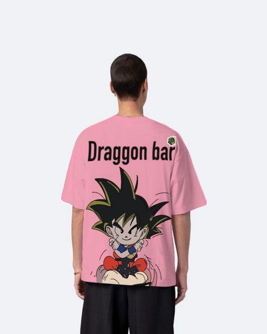 Dragon Goku Pink Urban Oversized T-Shirt for Men