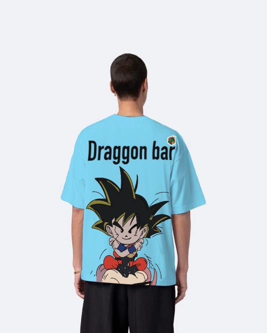 Dragon Goku Blue Urban Oversized T-Shirt for Men
