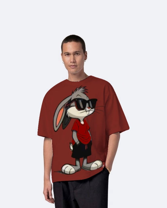 Tom Red Urban Oversized T-Shirt for Men