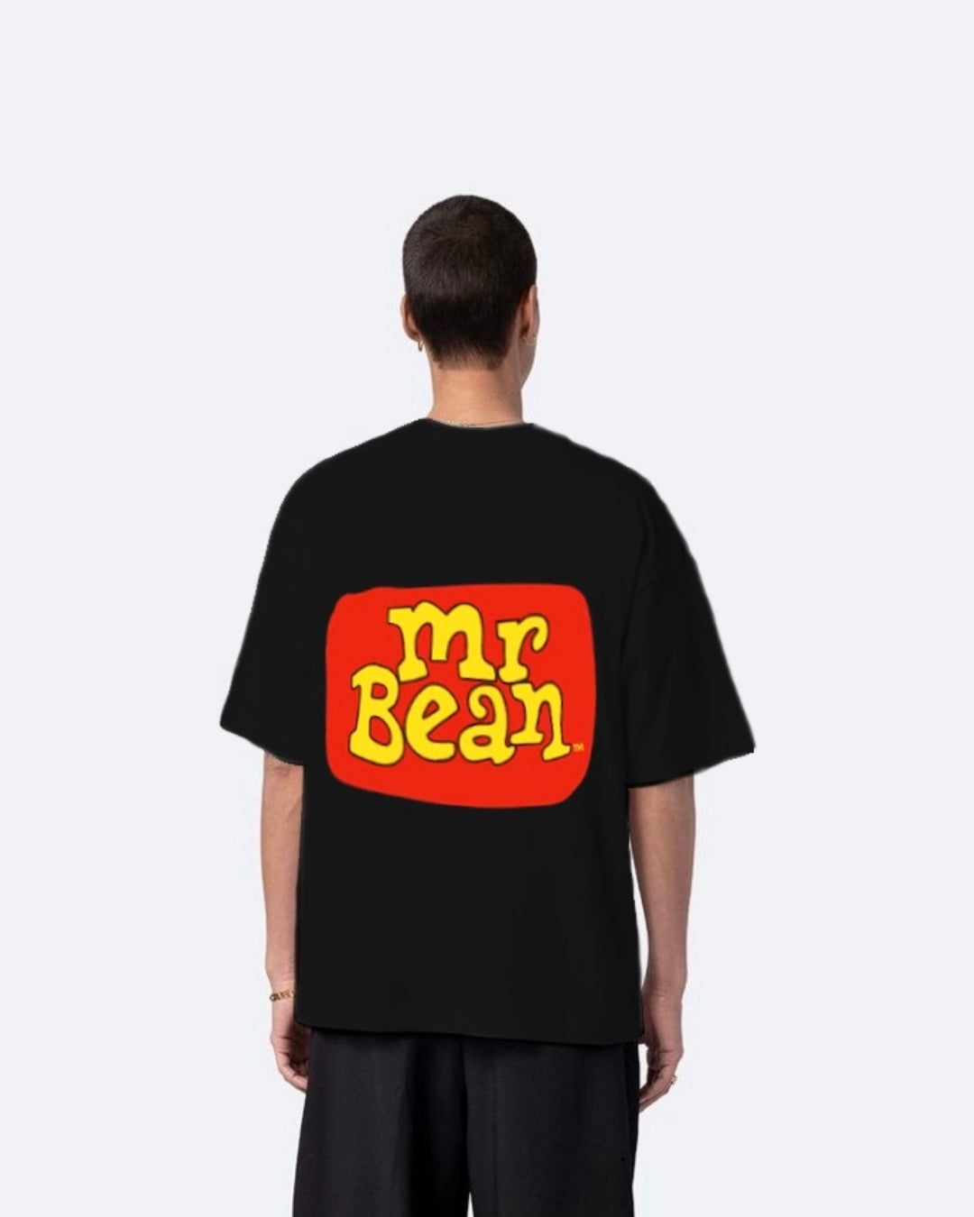 Mr Bean Black Urban Oversized T-Shirt for Men