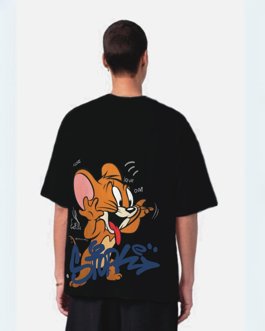 Jerry Black Urban Oversized T-Shirt for Men