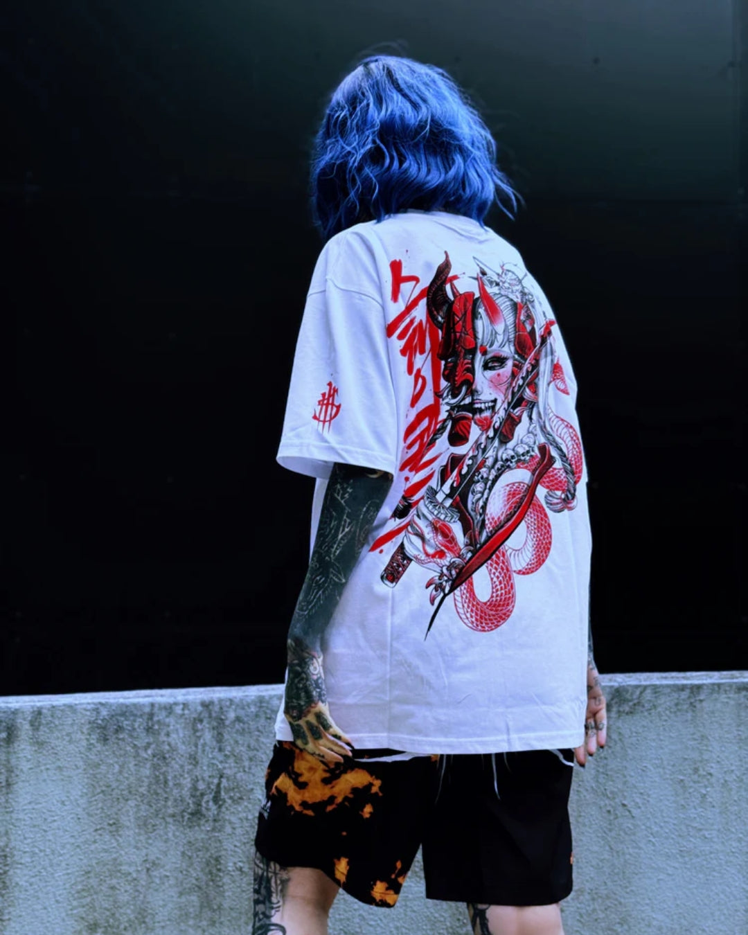 Spirit Head Unisex Exclusive Oversized Tee - White