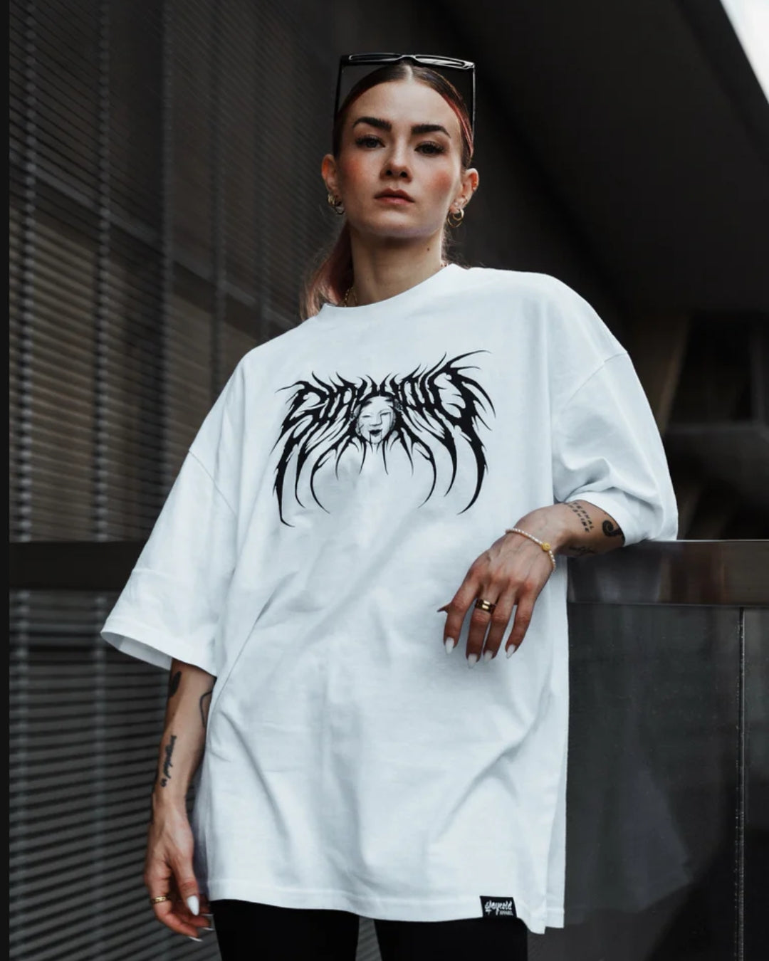 Gurl Shadow Unisex Exclusive Oversized Tee - White