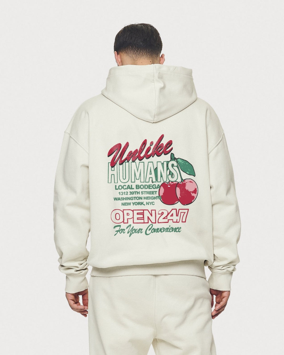 Unisex White Oversized Hoodie - Apple Design