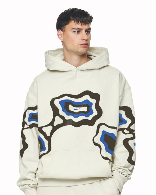 Unisex White Oversized Hoodie - Color Flame