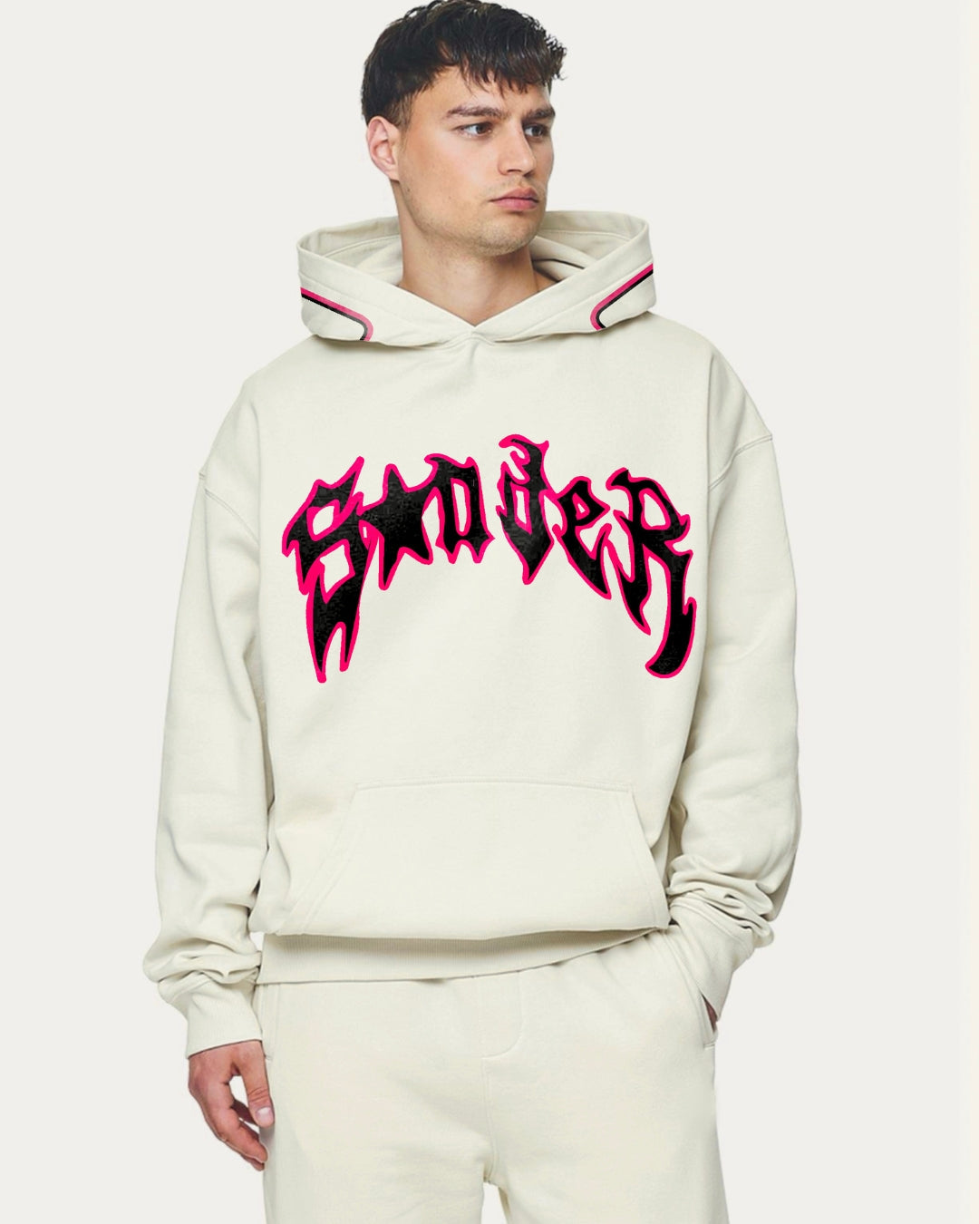 Unisex White Oversized Hoodie - Spider Edition