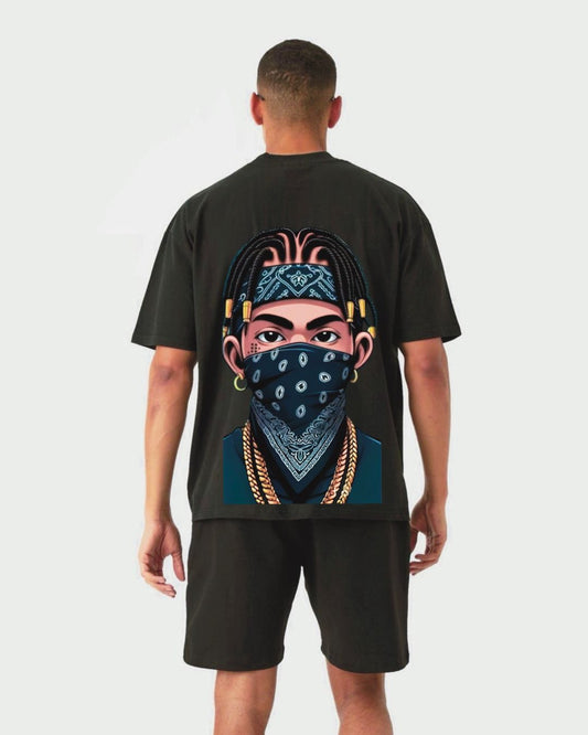 Daddy Mask Unisex Exclusive Oversized Tee - Black