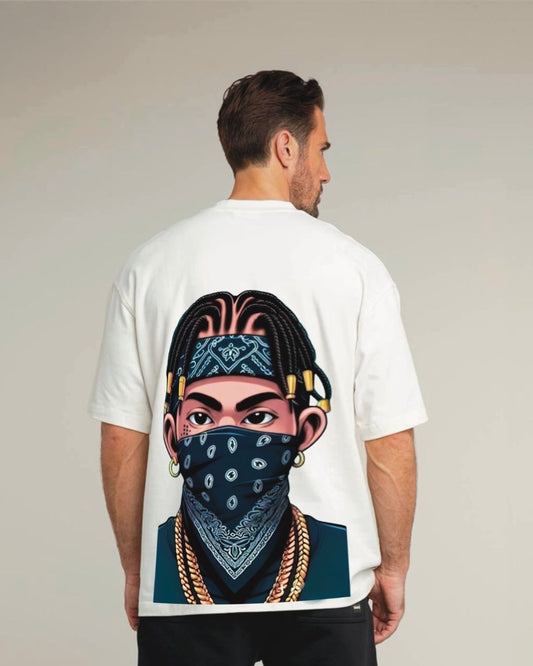 Daddy Mask Unisex Exclusive Oversized Tee - White