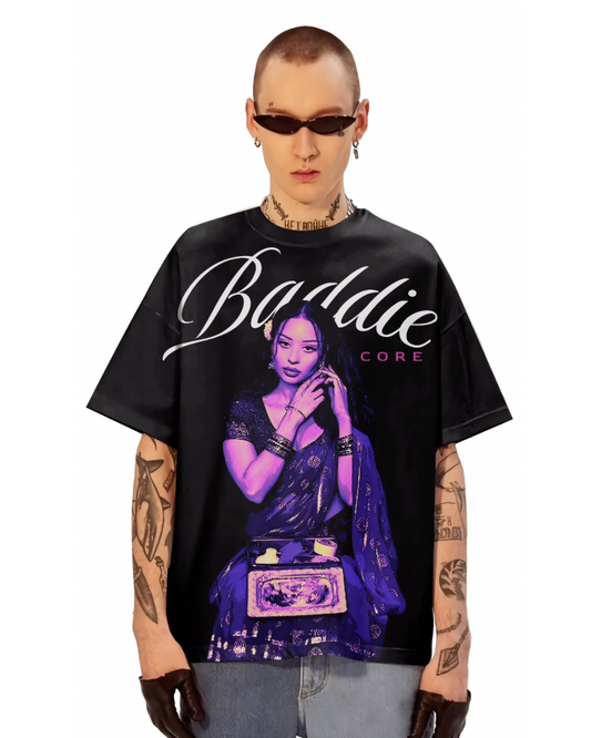 Baddie core Unisex Exclusive Oversized Tee - Black