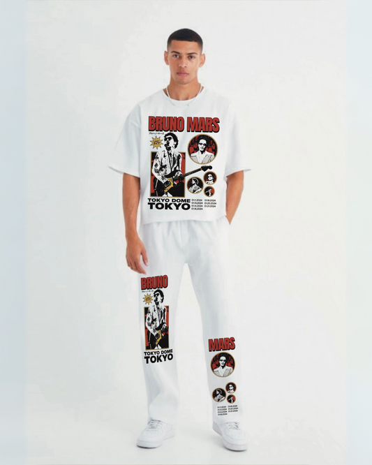 Men's bruno-mars cordset (white and white)