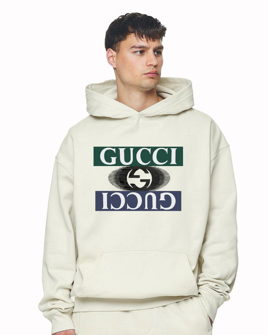 Unisex White Oversized Hoodie - Gu'cci Style