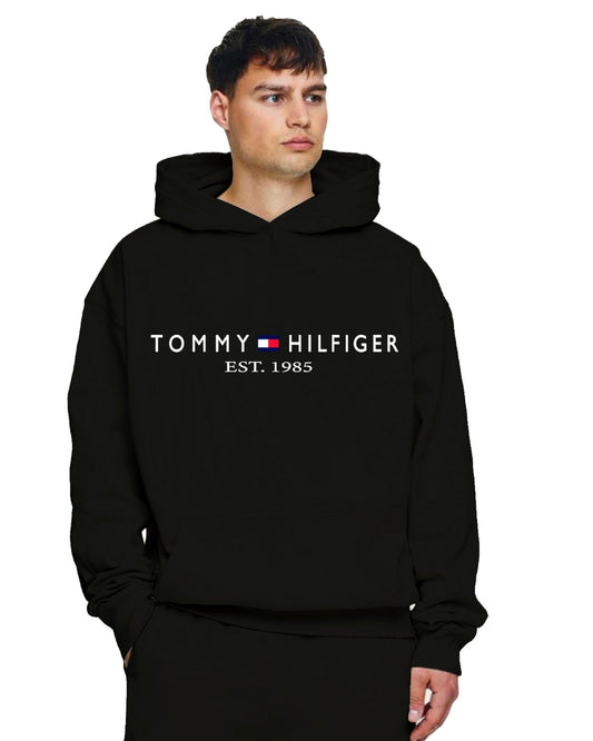 Unisex Black Oversized Hoodie - Tommy Style